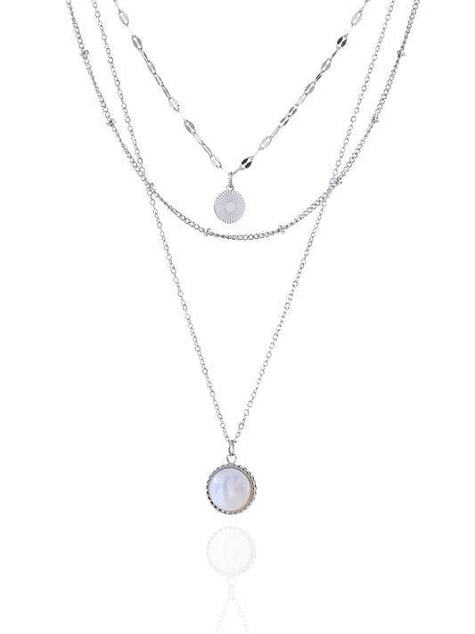 silver necklace, timeless jewellery, perfect gift for her, elegant necklace, charm necklace, best gift for her, classic gold chain necklace, stylish gift, statement necklace, versatile necklace, necklace Australia, link chain necklace, interlocking pendant necklace, y-shaped necklace, necklace with stone pendant, necklace with bold pendant, pendant with stones, necklace with gem pendant, necklace with colored stone pendant, gem necklace, pearl necklace, unique design necklace, layered necklace