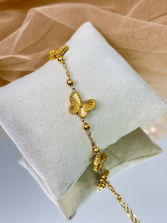 charm bracelet, gold anklet, lucky charm bracelet, cute bracelet, bracelet for gift, gift ideas for women, australia bracelet, butterfly necklace