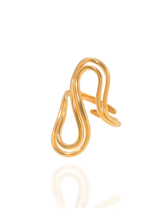 gold ring, unique design ring, formal wear, jewellery for occasion, gift idea for her, cute bracelet, dainty ring, elegant ring, dainty, unique ring, cute design ring, twisted design ring, statement ring