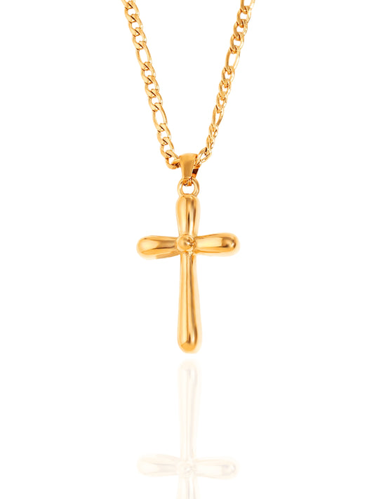 Deja Cross Necklace in Gold
