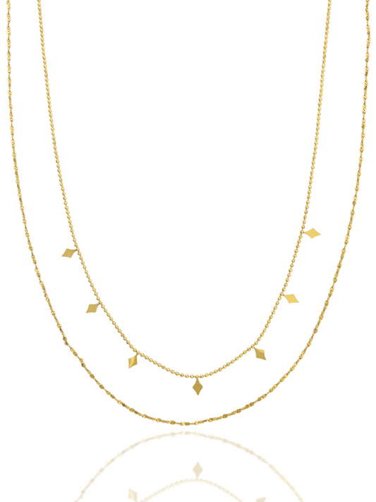 necklace with diamonds, gold necklace, dangling necklace, necklace for any outfit, versatile necklace, australia necklace