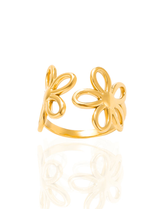 gold ring, unique design ring, formal wear, jewellery for occasion, gift idea for her, cute bracelet, dainty ring, elegant ring, dainty, unique ring, cute design ring, twisted design ring, statement ring, flower design ring