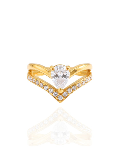 statement ring, double layer ring, double layer crown ring, crown ring, ring with stones, maximalist ring, wedding ring, statement ring, promise ring, double layer crown ring