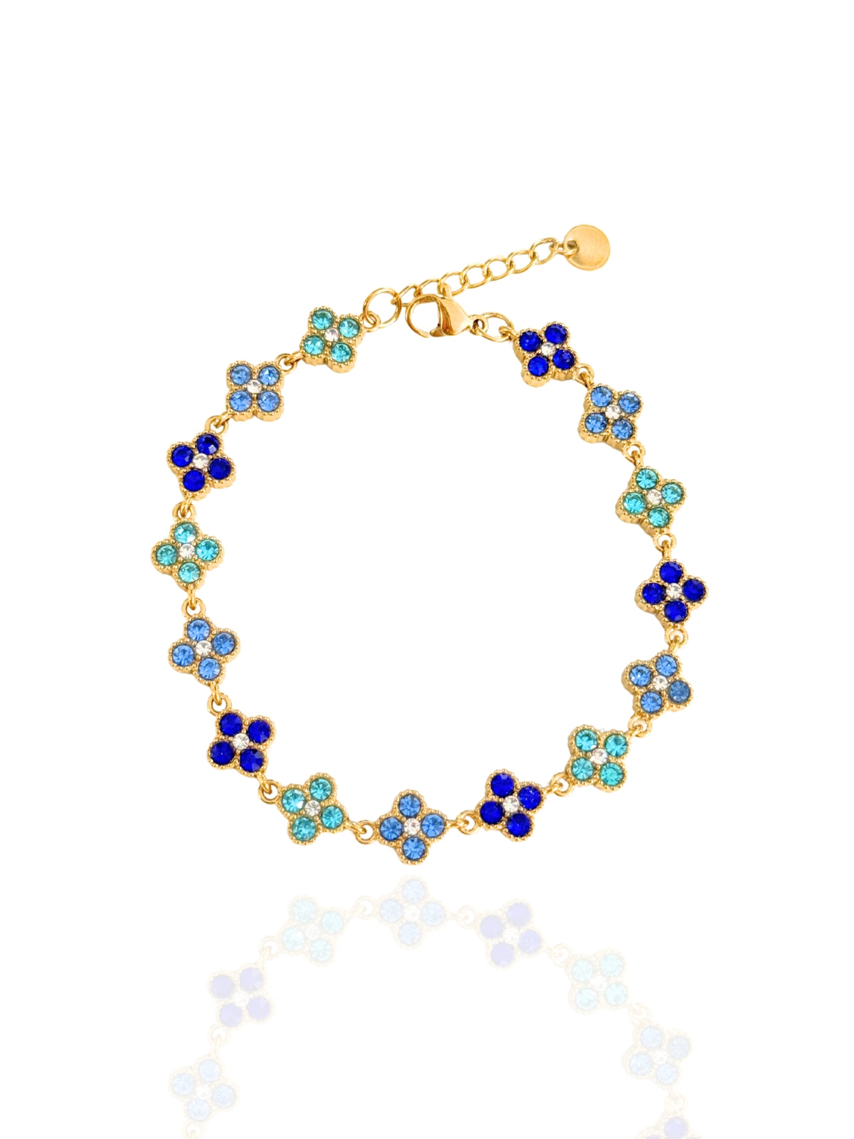 SSDXJ, white clover bracelet, red clover bracelet, pink clover bracelet, multicolored clover bracelet, mixed colors clover bracelet, fashion bracelet, cute clover bracelet, cute bracelet, colorful clover bracelet, clover bracelet, charm bracelet, blue clover bracelet, zircon bracelet, bracelet with stones, flower bracelet, flower charm bracelet, mixed color bracelet