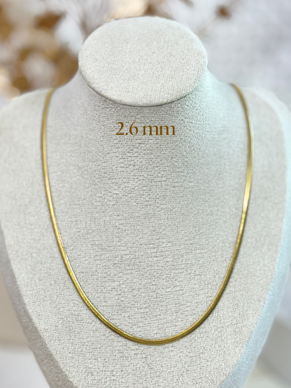 Necklace, Gift Idea for Girls, Non-tarnish, Women Necklace, flat chain, necklace, chain necklace