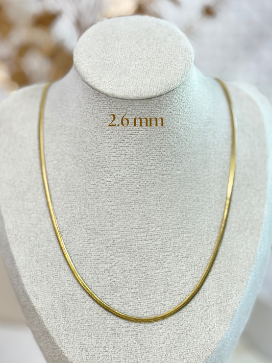Necklace, Gift Idea for Girls, Non-tarnish, Women Necklace, flat chain, necklace, chain necklace