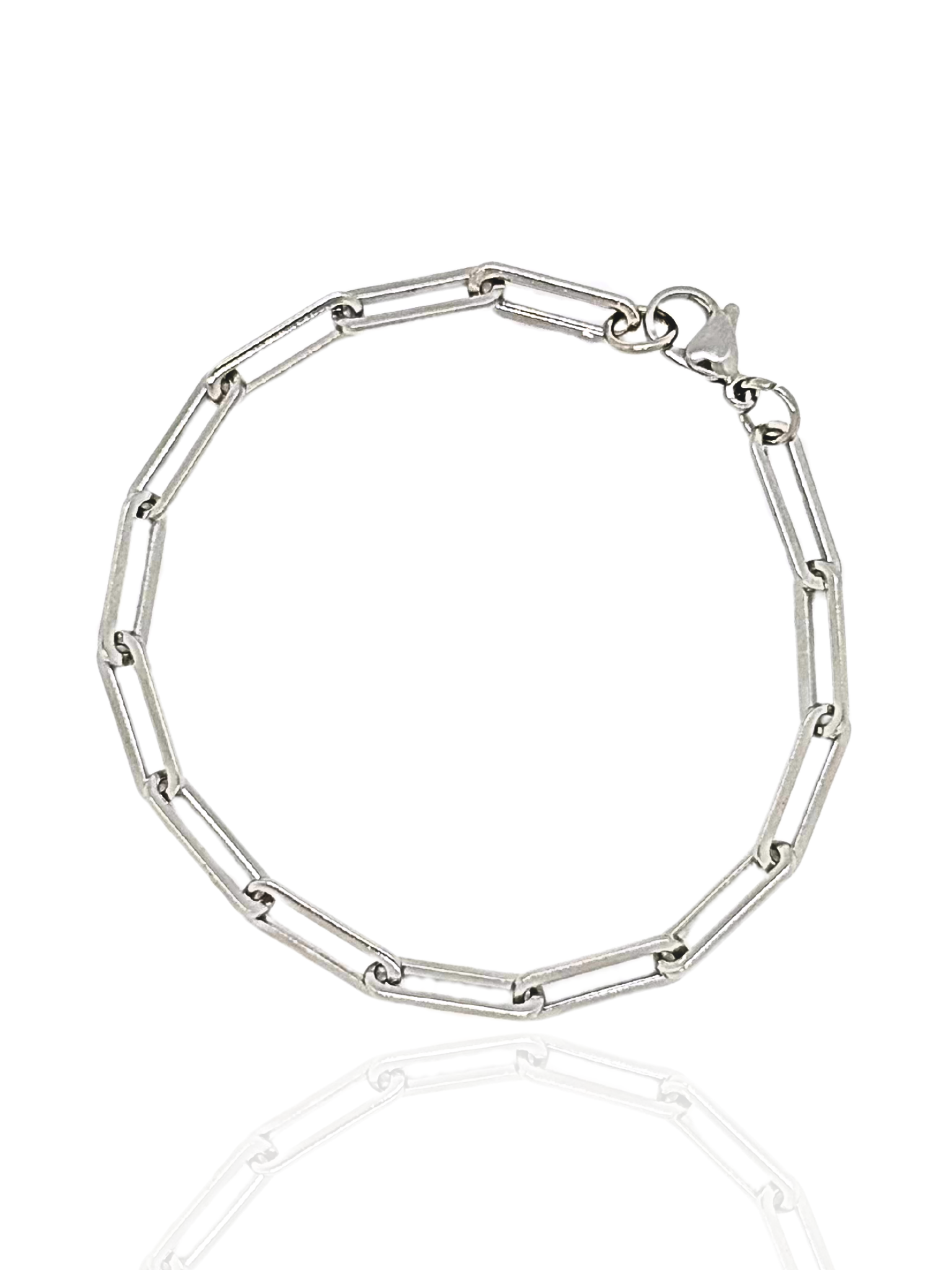 silver bracelet, chain bracelet, simple link bracelet