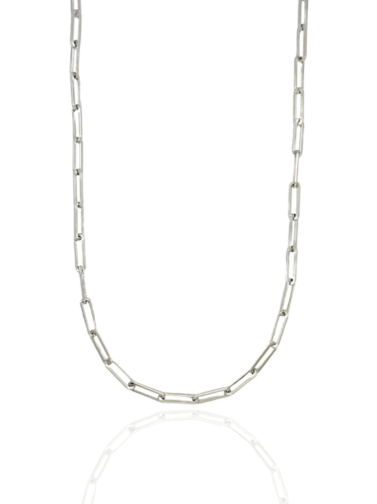 link necklace, link, paperclip, paperclip necklace, simple necklace, simple chain, necklace australia, gift idea for her, link chain necklace, silver necklace