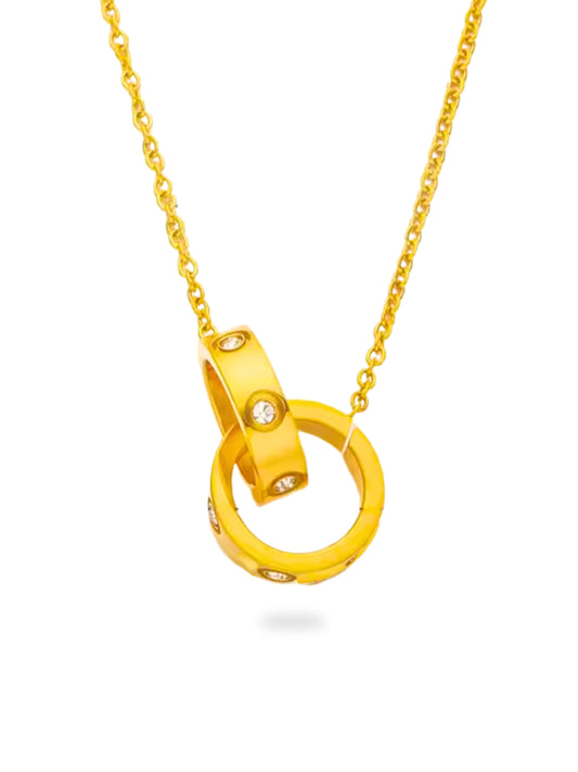 timeless jewellery, perfect gift for her, elegant necklace, charm necklace, best gift for her, classic gold chain necklace, stylish gift, statement necklace, versatile necklace, necklace Australia, link chain necklace, interlocking pendant necklace