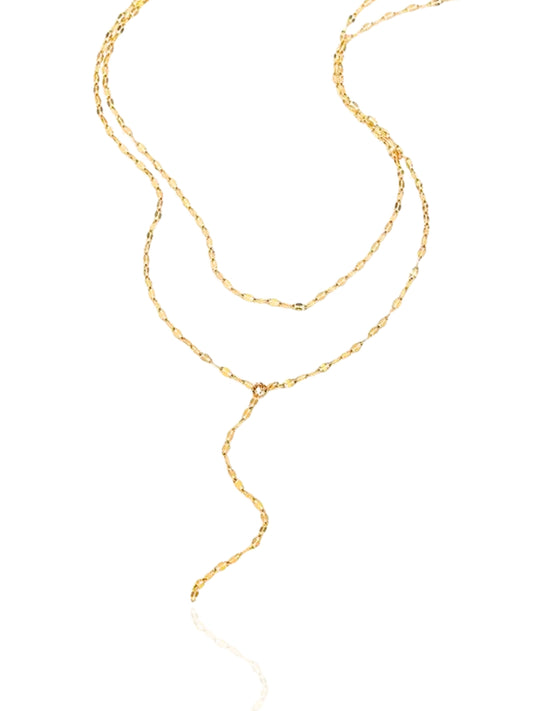 gold necklace, timeless jewellery, perfect gift for her, elegant necklace, charm necklace, best gift for her, classic gold chain necklace, stylish gift, statement necklace, versatile necklace, necklace Australia, link chain necklace, interlocking pendant necklace, y-shaped necklace, necklace with stone pendant, necklace with bold pendant, pendant with stones, necklace with gem pendant, necklace with colored stone pendant, gem necklace, layered necklace, y-shaped necklace