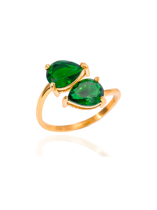 gold ring, minimalist design ring, formal wear, jewellery for occasion, gift idea for her, cute bracelet, dainty ring, elegant ring, dainty, unique ring, ring with stones, emerald green stone design ring, emerald green