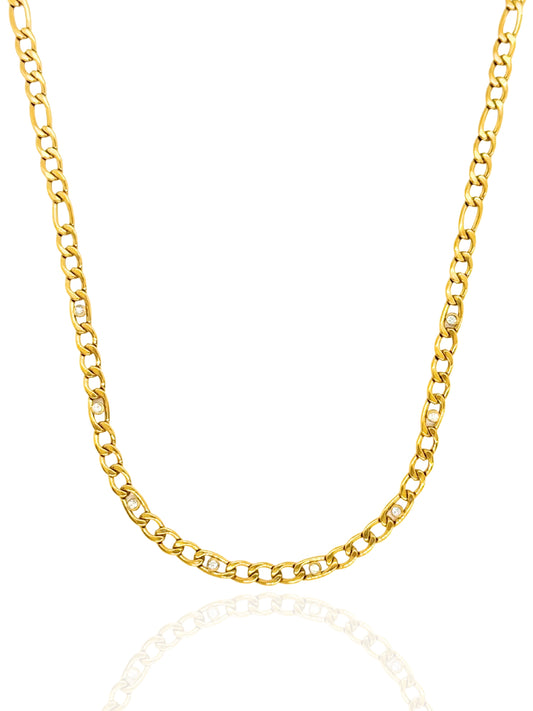 gold necklace, timeless jewellery, perfect gift for her, elegant necklace, charm necklace, best gift for her, classic gold chain necklace, stylish gift, statement necklace, versatile necklace, necklace Australia, link chain necklace, interlocking pendant necklace, y-shaped necklace, necklace with stone pendant, necklace with minimalist pendant, pendant with stones, necklace with gem pendant, minimalist design necklace, chain necklace
