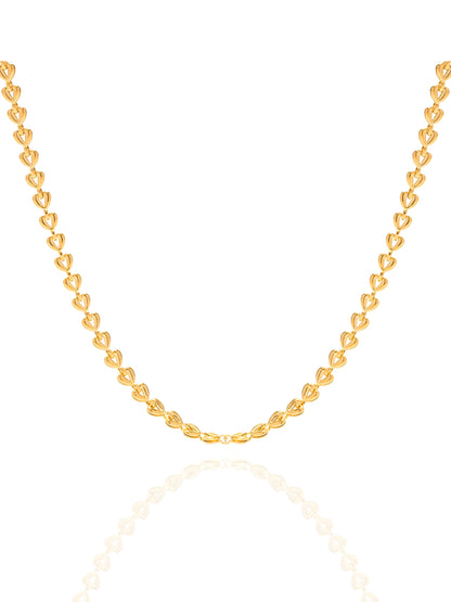 gold necklace, timeless jewellery, perfect gift for her, elegant necklace, charm necklace, best gift for her, classic gold chain necklace, stylish gift, statement necklace, versatile necklace, necklace Australia, link chain necklace, interlocking pendant necklace, y-shaped necklace, necklace with stone pendant, necklace with minimalist pendant, pendant with stones, necklace with gem pendant, minimalist design necklace, heart chain necklace