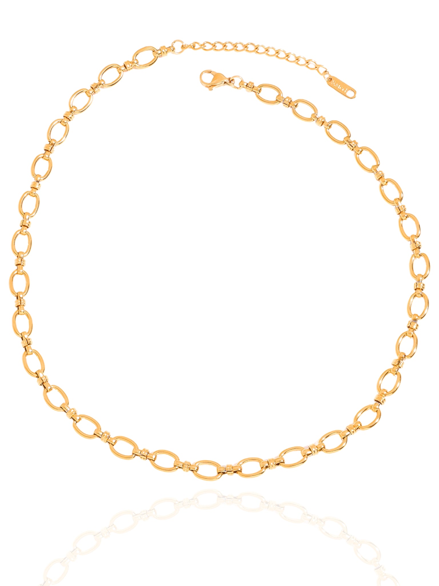 gold necklace, timeless jewellery, perfect gift for her, elegant necklace, charm necklace, best gift for her, classic gold chain necklace, stylish gift, statement necklace, versatile necklace, necklace Australia, link chain necklace, interlocking pendant necklace, y-shaped necklace, necklace with stone pendant, necklace with minimalist pendant, pendant with stones, necklace with gem pendant, minimalist design necklace, choker necklace, stackable chain choker