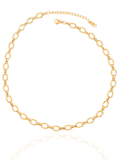 gold necklace, timeless jewellery, perfect gift for her, elegant necklace, charm necklace, best gift for her, classic gold chain necklace, stylish gift, statement necklace, versatile necklace, necklace Australia, link chain necklace, interlocking pendant necklace, y-shaped necklace, necklace with stone pendant, necklace with minimalist pendant, pendant with stones, necklace with gem pendant, minimalist design necklace, choker necklace, stackable chain choker