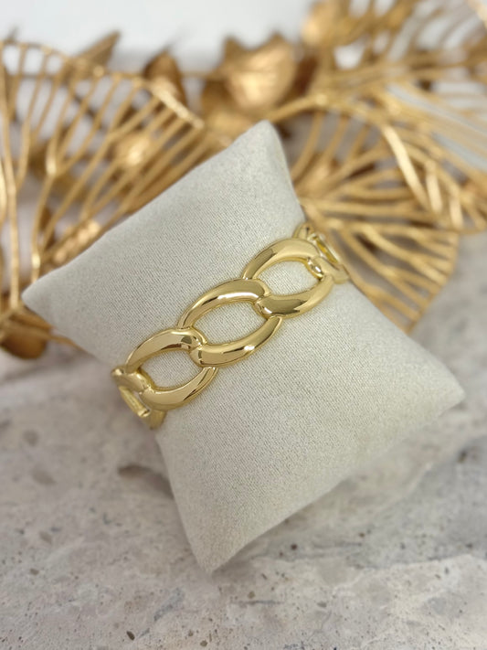 statement piece, large bangle, cuff bangle, link bangle, bangle for everyday, unique bangle