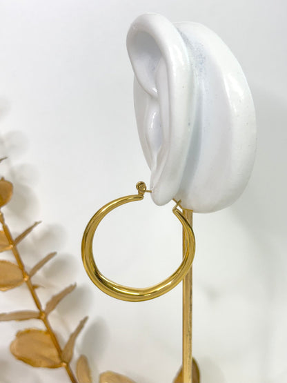 hoop earrings, large hoop earrings, smooth hoop earrings, simple hoop earrings
