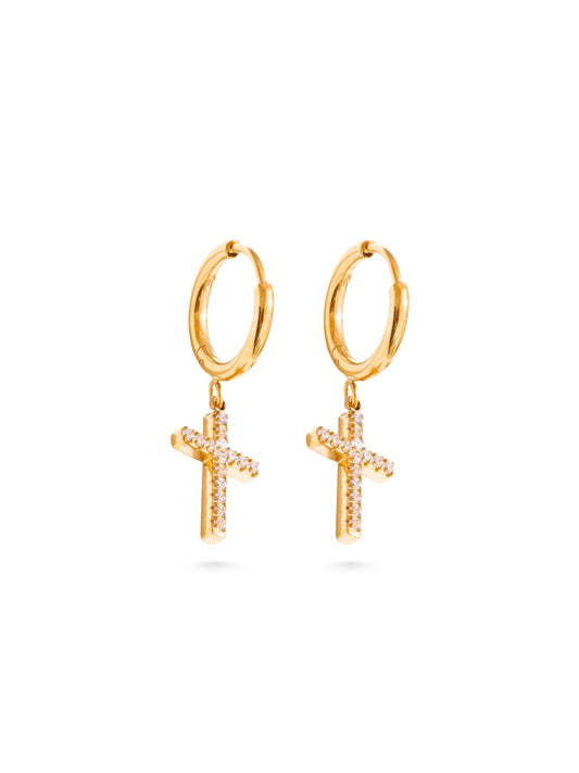 timeless jewellery, perfect gift for her, elegant earrings, dainty jewellery, simple jewellery, fashion accessories, sleek jewellery, trendy jewellery, lightweight earrings, stylish earrings, cute earrings, dainty earrings, earrings with stones, classic gold earrings, pearl earrings, drop earrings, dainty earrings set, cute earrings set, earrings set, stud earrings, huggie earrings, dangle earrings, charm earrings, waterproof earrings, earrings with cross design, cross earrings, faith earrings