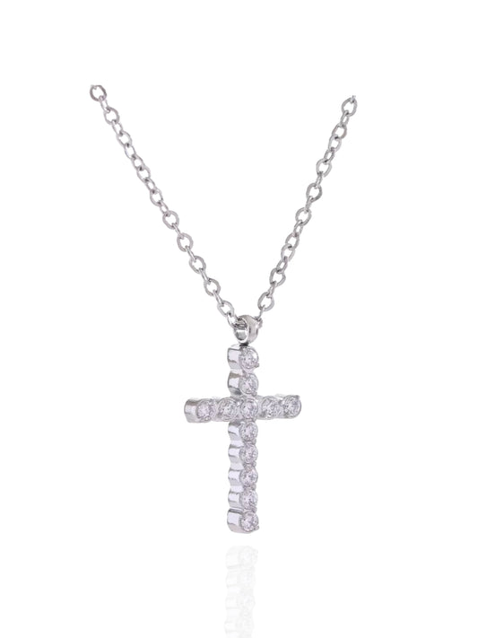 timeless jewellery, perfect gift for her, elegant necklace, charm necklace, best gift for her, classic gold chain necklace, stylish gift, statement necklace, versatile necklace, necklace Australia, chain necklace, link chain necklace, pearl necklace, mother pearl necklace, y-shaped necklace, wave chain necklace, simple necklace, cross necklace, faith necklace, religious necklace, cross pendant necklace, silver necklace with cross pendant, silver necklace, sparkling stone necklace, necklace with stones