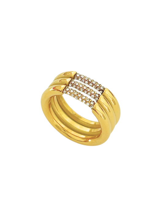 gold ring, ring with stone, elegant ring, ring for any occasion, australia ring, stack ring, layered ring, versatile ring