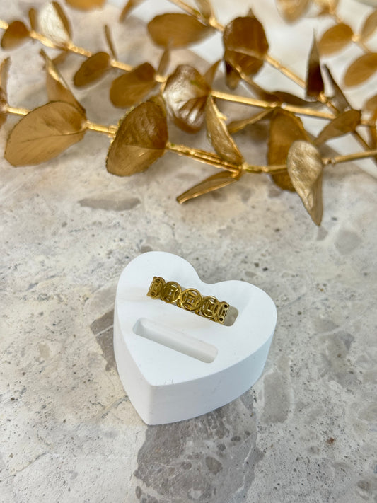 gold ring, simple ring, stackable ring, minimal ring, ring for everyday australia, affordable ring in Australia, unique design ring, elegant ring, dainty ring, intricate design ring, money catcher ring, lucky charm ring