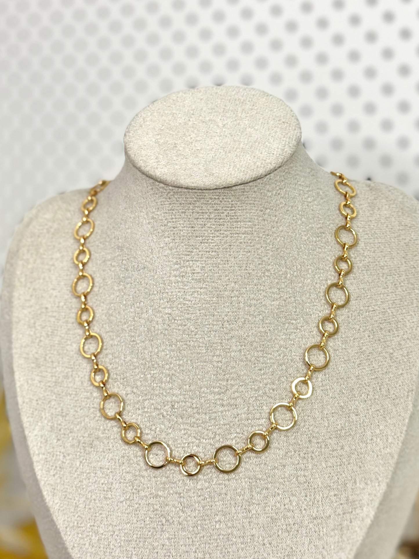 cute necklace, charm necklace, best gift for her, versatile necklace, link chain necklace, round necklace