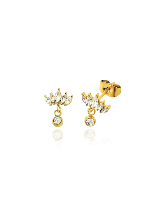 stud earrings, sparkling earrings, playful earrings, classy earrings, earrings with stones