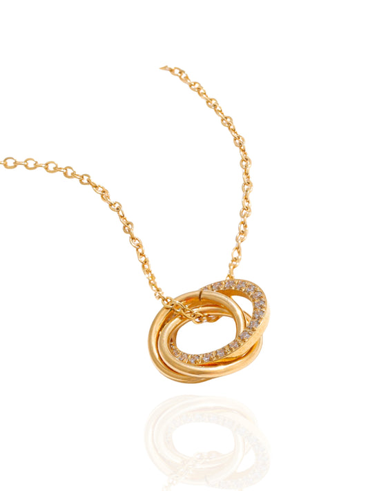 gold necklace, timeless jewellery, perfect gift for her, elegant necklace, charm necklace, best gift for her, classic gold chain necklace, stylish gift, statement necklace, versatile necklace, necklace Australia, link chain necklace, interlocking pendant necklace, y-shaped necklace, necklace with stone pendant, necklace with bold pendant, pendant with stones, necklace with gem pendant, necklace with sparkling stones pendant, gem necklace, cross pendant necklace, oval pendant necklace, tiger stone necklace