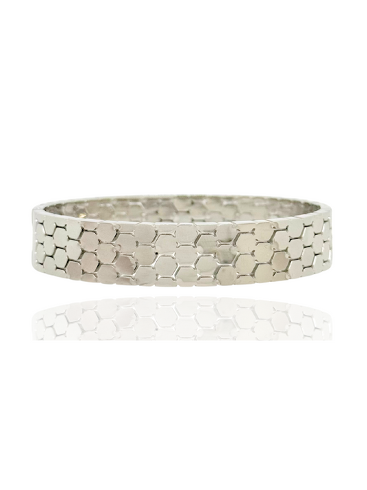 silver bangle, thick bangle, elegant bangle, simple bangle, wide