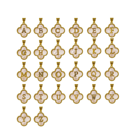 Clover Initial Pendants 2582
