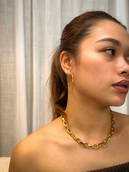 Gold hoop earrings on a white background, gold hoop earrings, classic gold hoop earrings, dainty gold hoops, everyday wear