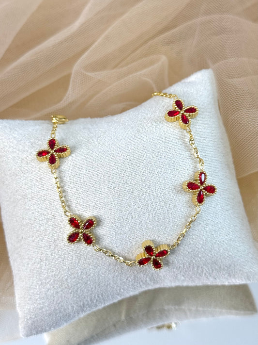 thin clover bracelet, four cleaf bracelet, thin bracelet, minimalist bracelet