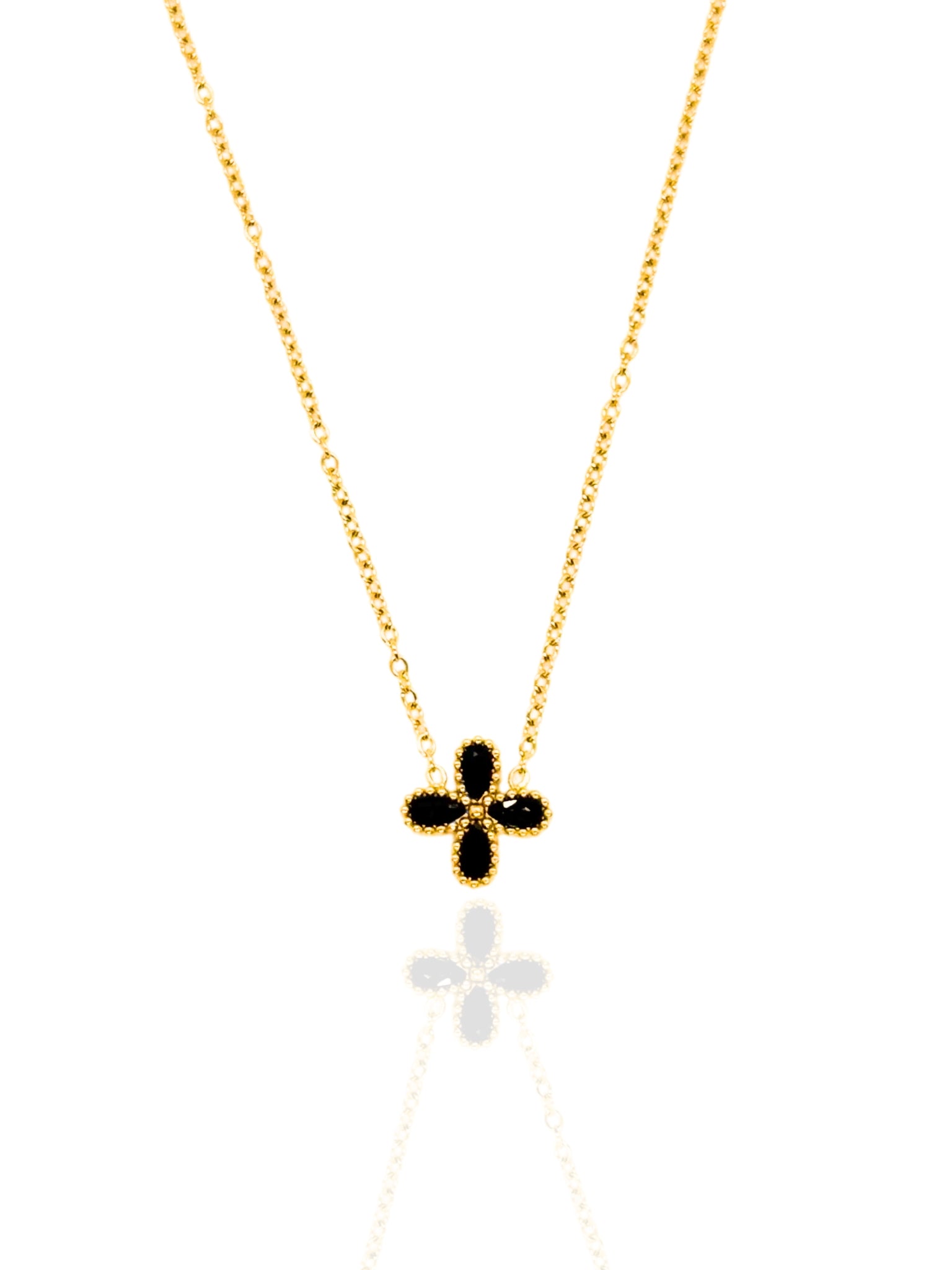 timeless jewellery, perfect gift for her, elegant necklace, charm necklace, best gift for her, classic gold chain necklace, stylish gift, statement necklace, versatile necklace, necklace Australia, cute necklace, link chain necklace
flower necklace, flower pendant necklace, black necklace