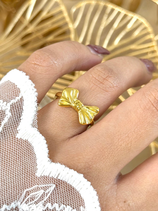 bow ring, cut ring, ribbon ring, simple ring, stackable ring, minimal ring, ring for everday australia, affordable ring in australia