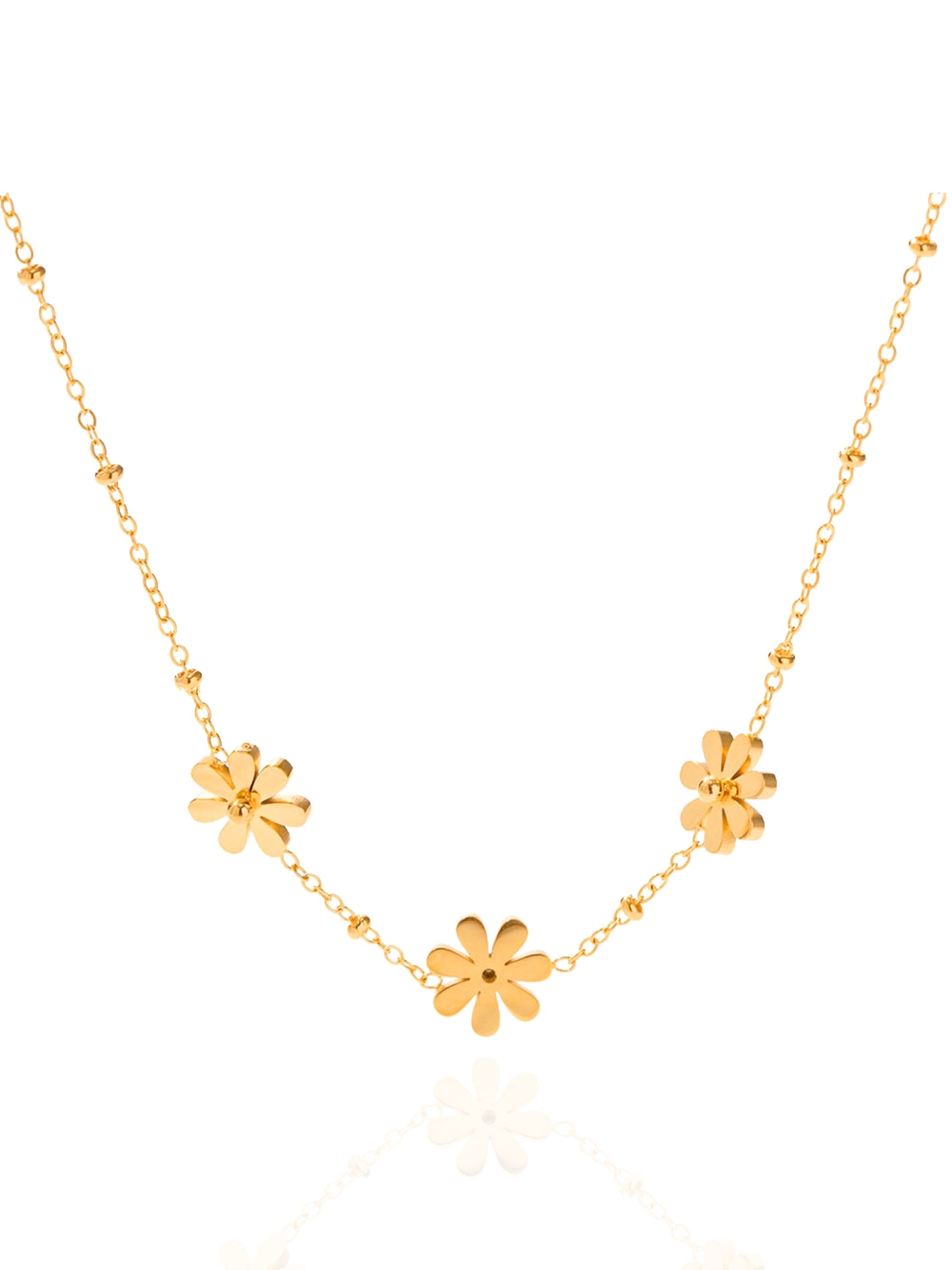 adorable necklace, flower necklace, beaded necklace, cute necklace, lovely necklace, dainty, simple, flower pendant 
