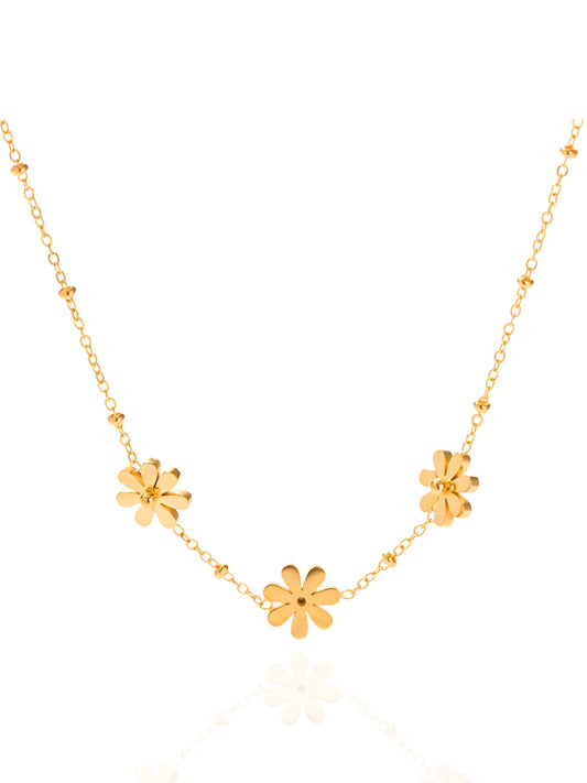 adorable necklace, flower necklace, beaded necklace, cute necklace, lovely necklace, dainty, simple, flower pendant 
