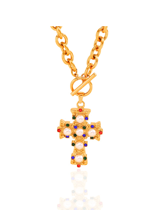 Rihaan Cross Necklace