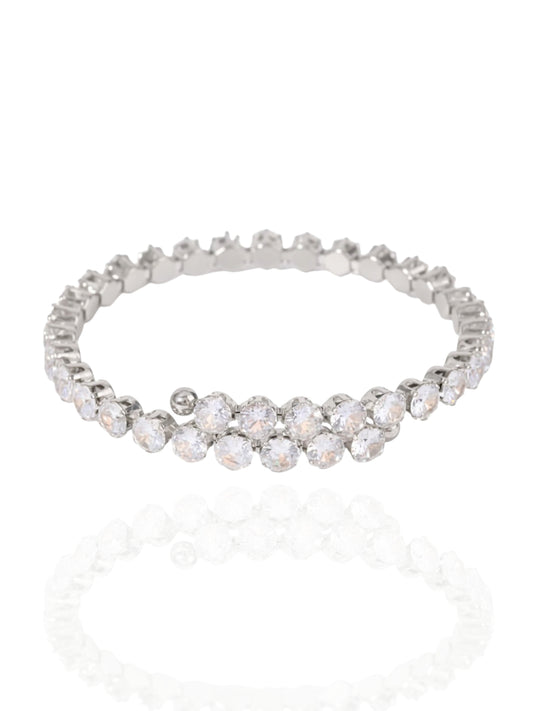 timeless jewellery, perfect gift for her, elegant jewellery, elegant bracelet, charm bracelet, dainty jewellery, simple jewellery,  fashion accessories, sleek jewellery, trendy jewellery, lightweight bangle, stylish jewellery, simple bangle, classic silver bangle, bangle with stones, intricate design bangle, best gift for her, classic silver chain bangle, stylish gift, statement bracelet, versatile bracelet, bracelet Australia, silver bracelet, silver bangle, elegant bangle