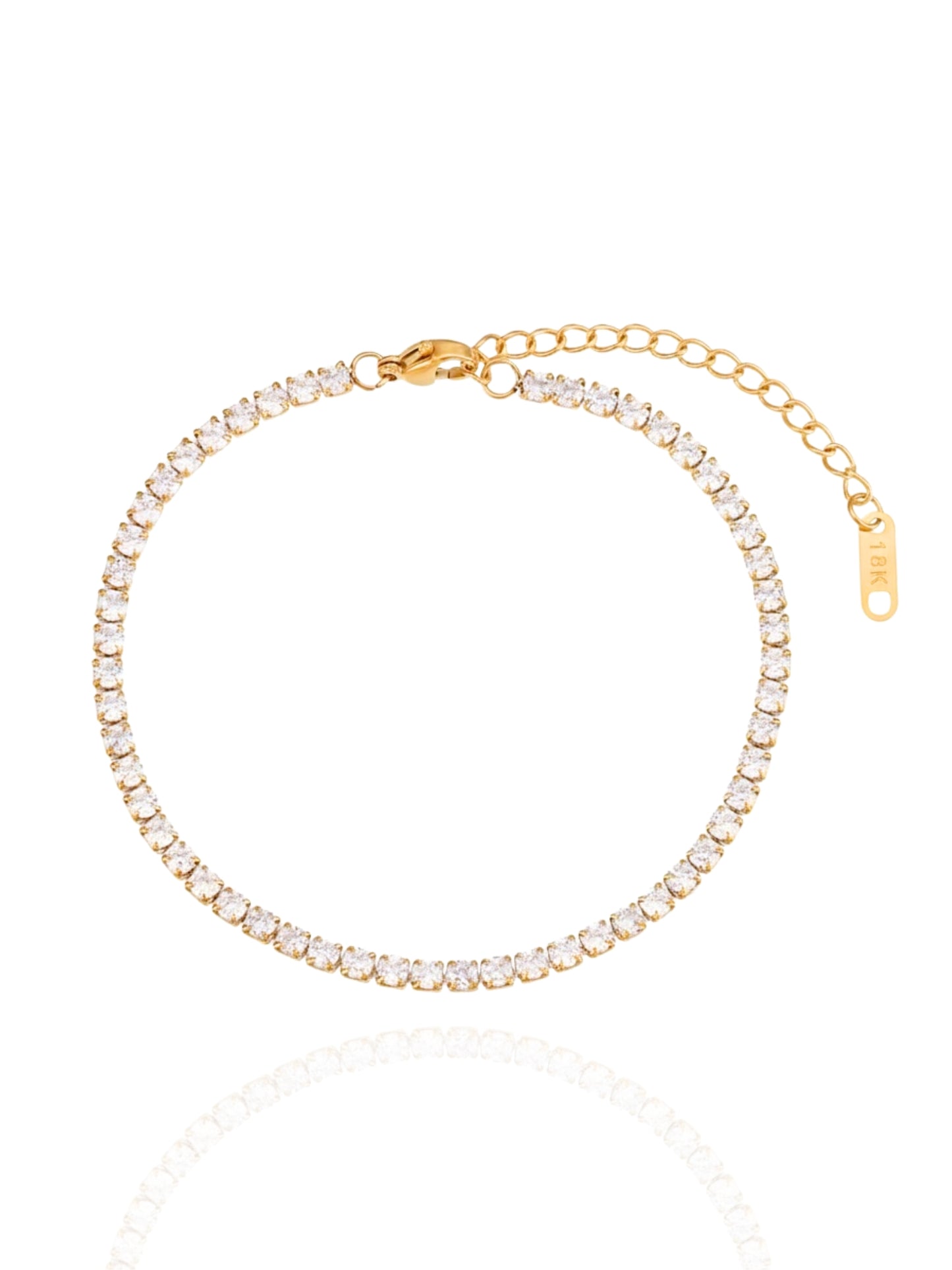 timeless jewellery, perfect gift for her, elegant anklet, dainty jewellery, simple anklet, fashion accessories, minimal anklet, tennis design anklet, sleek jewellery, trendy jewellery, statement anklet, stylish anklet, cute anklet, dainty anklet, gold anklet, sparkling anklet