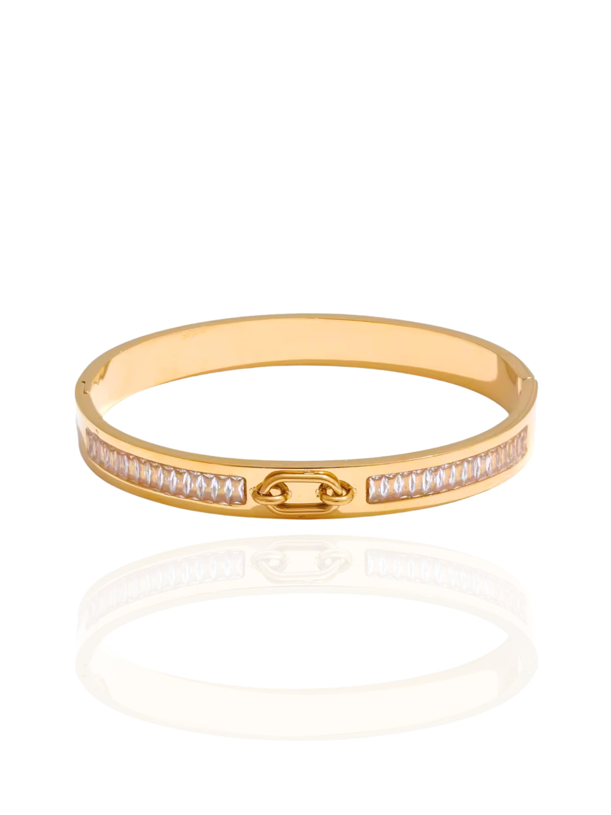SYJJC, lightweight bangle, fashion bangle, bangle with zircon, zircon bangle, statement bangle, versatile bangle, timeless bangle, best gift for her, bangle with unique design, sparkling bangle,  bangle with stones, gold cuff bangle, cuff bangle