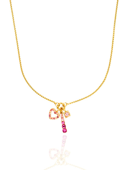 gold necklace, timeless jewellery, perfect gift for her, elegant necklace, charm necklace, best gift for her, classic gold chain necklace, stylish gift, statement necklace, versatile necklace, necklace Australia, link chain necklace, interlocking pendant necklace, y-shaped necklace, necklace with stone pendant, necklace with bold pendant, pendant with stones, necklace with gem pendant, necklace with colored stone pendant, gem necklace, unique design necklace, heart pendant necklace, charm necklace