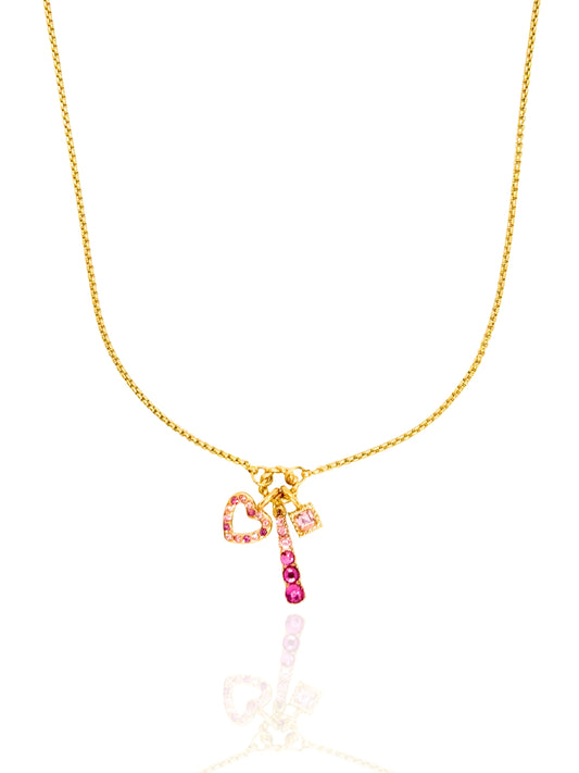 gold necklace, timeless jewellery, perfect gift for her, elegant necklace, charm necklace, best gift for her, classic gold chain necklace, stylish gift, statement necklace, versatile necklace, necklace Australia, link chain necklace, interlocking pendant necklace, y-shaped necklace, necklace with stone pendant, necklace with bold pendant, pendant with stones, necklace with gem pendant, necklace with colored stone pendant, gem necklace, unique design necklace, heart pendant necklace, charm necklace
