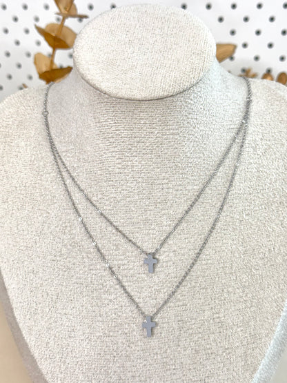 llayered necklace, simple necklace, choker, choker layared necklace, simple jewelry, small cross, cross necklace