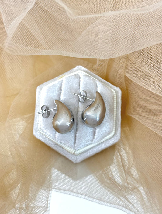 silver teardrop earrings, silver statement earrings, silver teardop, large silver earrings