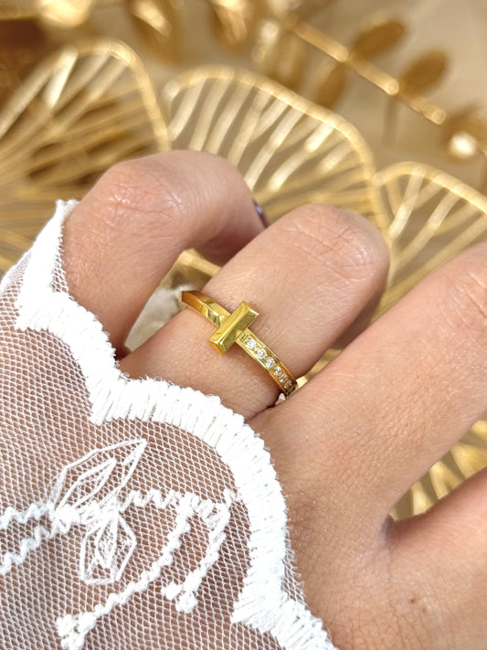 t ring, simple ring, stackable ring, minimal ring, ring for everyday australia, affordable ring in australia