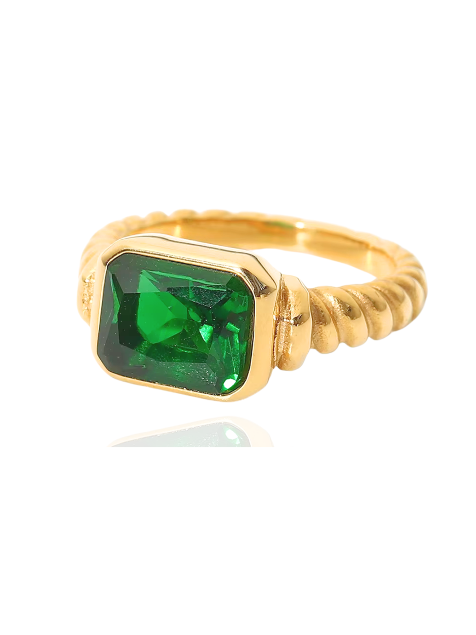 timeless jewellery, perfect gift for her, elegant ring, dainty jewellery, simple jewellery, fashion accessories, sleek jewellery, trendy jewellery, statement ring, stylish ring, cute ring, dainty ring, stud earrings, bold ring, gold ring, green ring, twisted band ring,  twisted design ring, emerald green stone ring, green ring
