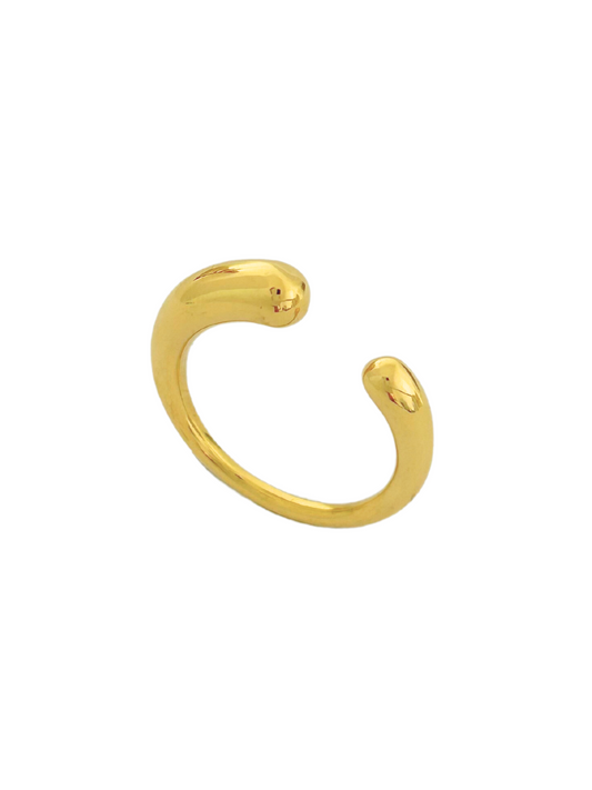 open-ended ring, versatile ring, gold ring, modern ring, playful ring