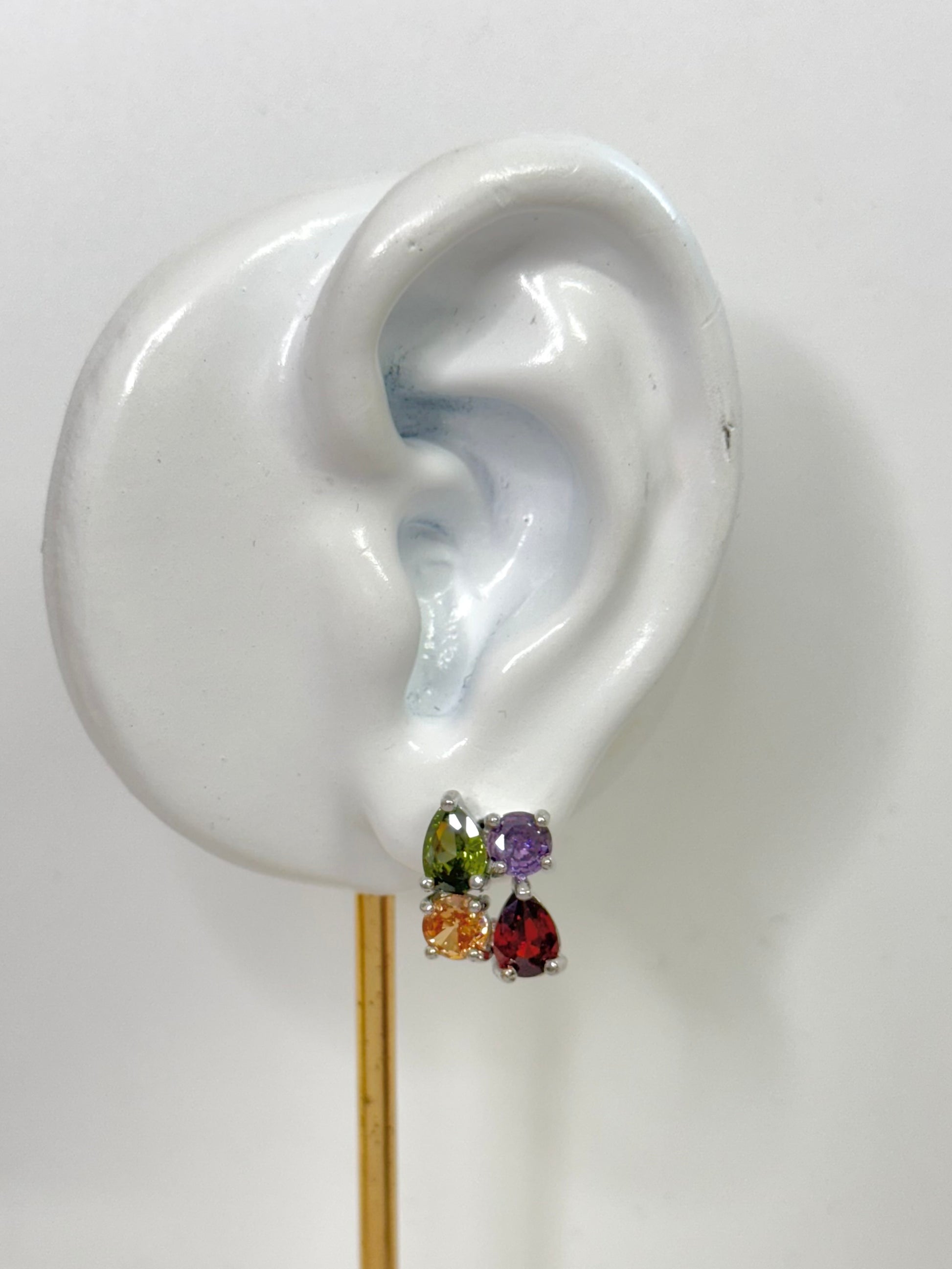 multicolored earrings, earrings with different colors, colorful earrings, earrings, artistic earrings