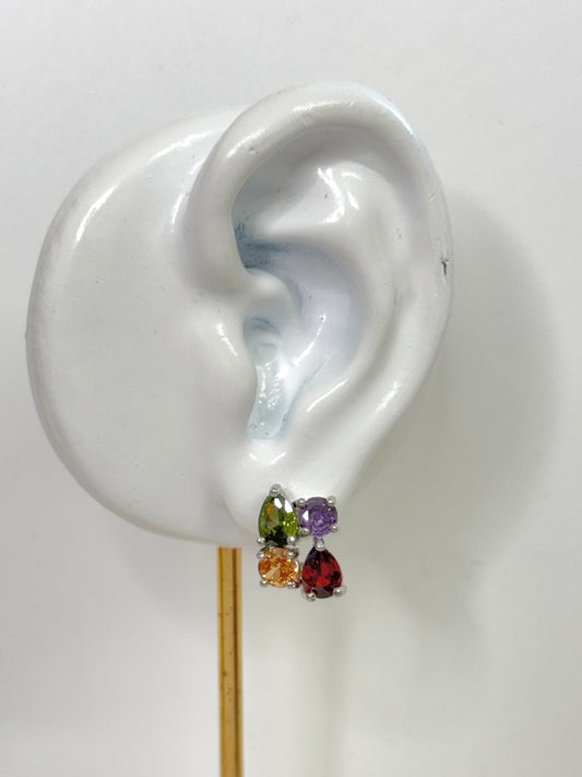 multicolored earrings, earrings with different colors, colorful earrings, earrings, artistic earrings