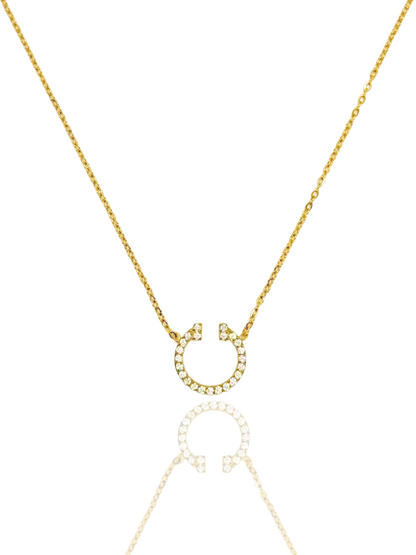 loop necklace, round pendant, round necklace, round with stone necklace, hoop necklace, hoop pendant, pendant with stones